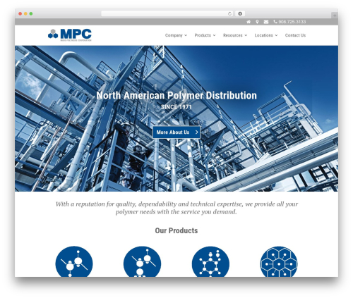 WordPress theme Divi - masspolymers.com