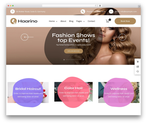 Best WordPress theme Haarino - wordpress.vecurosoft.com/haarino