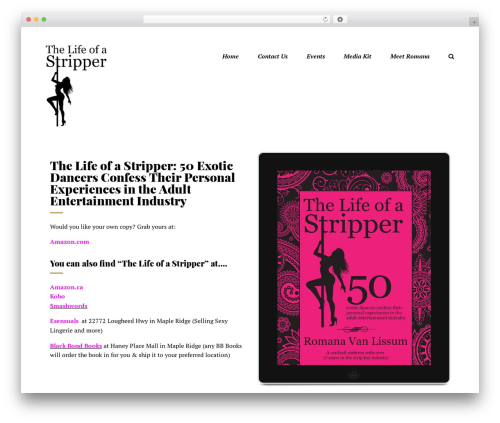 Booker WordPress theme - thelifeofastripper.com