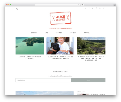 Automattic for agencies client WordPress plugin - alicedishes.com