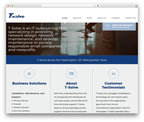 WordPress theme T-Solve - t-solve.com