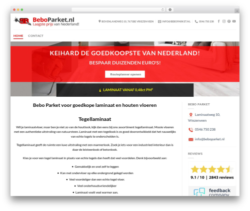 BEBO WordPress theme - rawflooring.net