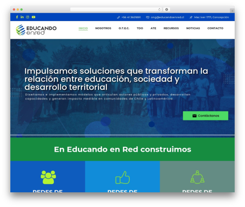 Best WordPress theme Koral - educandoenred.cl