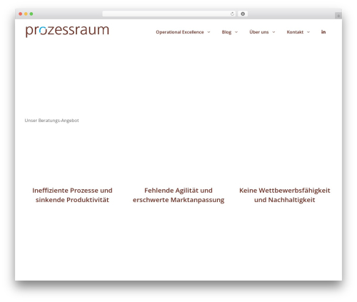 GeneratePress WordPress theme design - prozessraum.ch