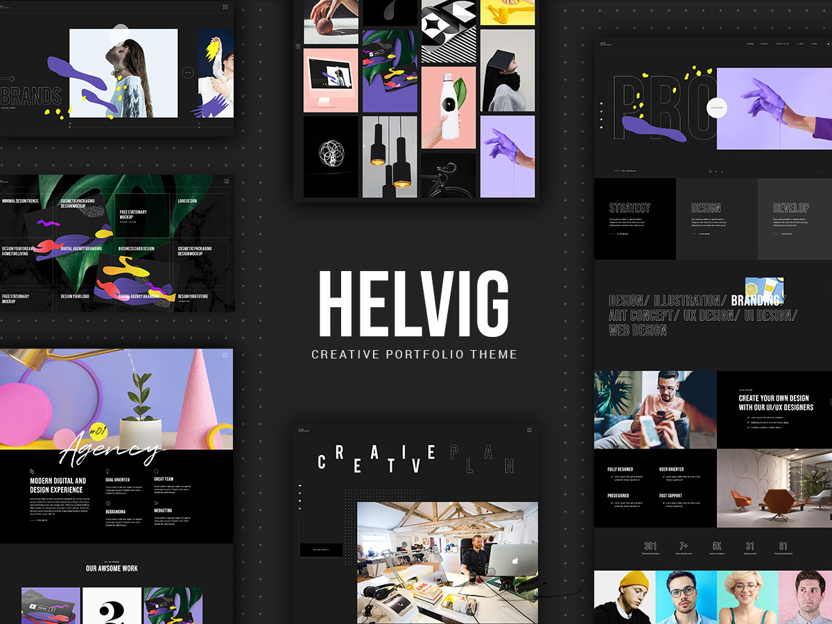 Helvig theme WordPress portfolio
