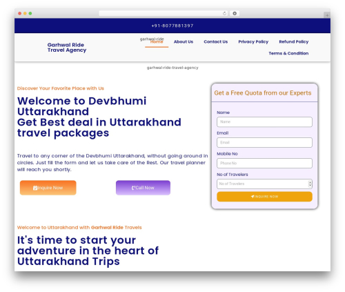 Call now and chat buttons WordPress plugin - garhwalride.com