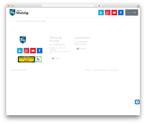 Theme WordPress Ville Mutzig - Hello Elementor Child - lascene-mutzig.fr