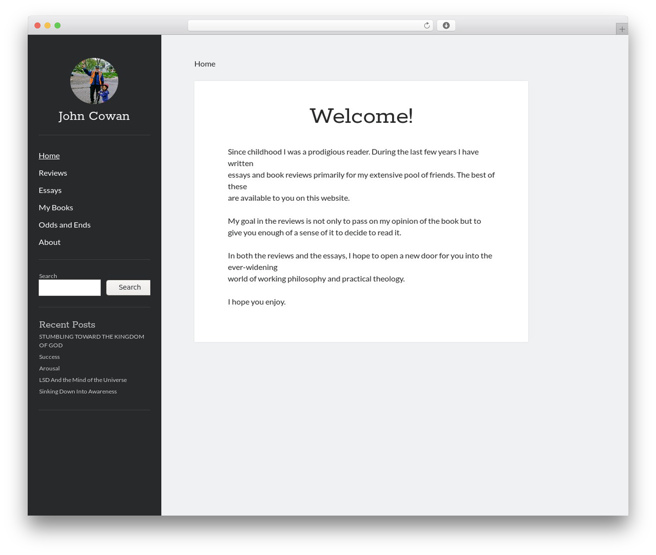 WordPress theme Author - stillsittingjohn.com