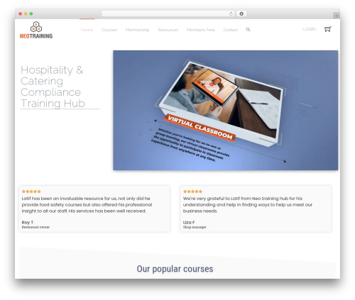 Classic menu block WordPress plugin - neotraininghub.co.uk