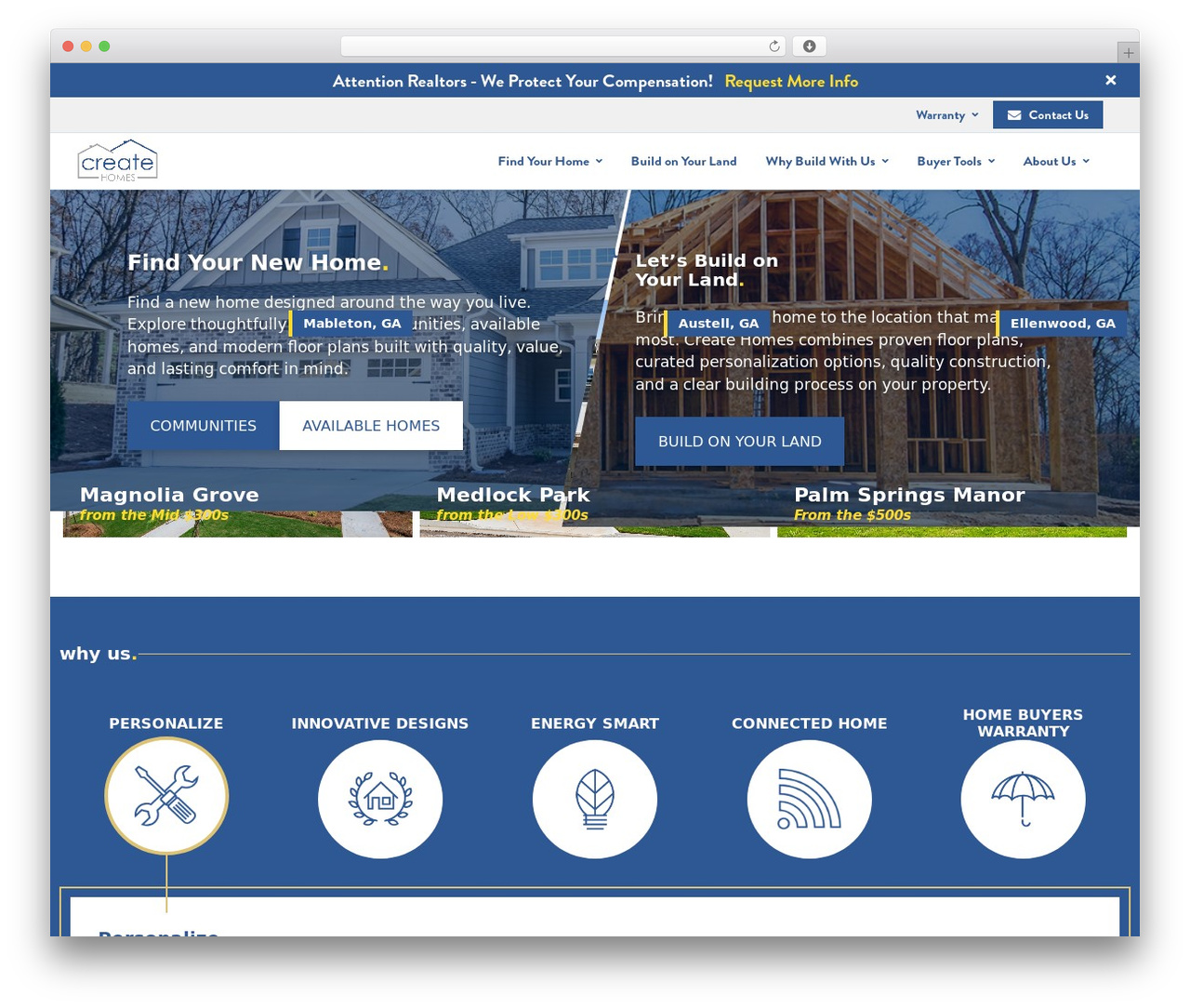 Create Homes Responsive Theme theme WordPress - createyourhome.com