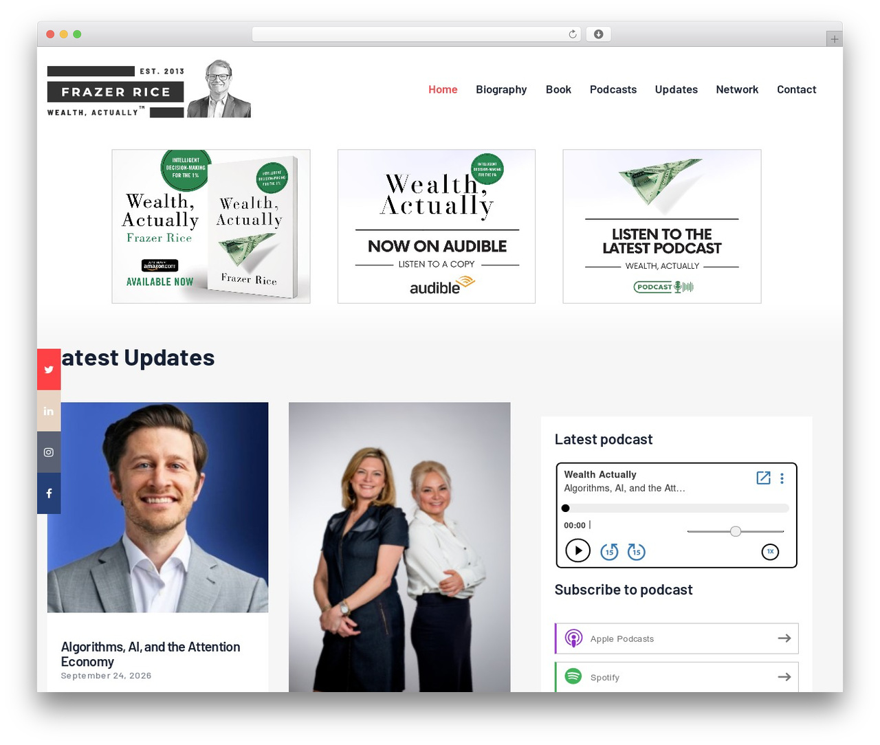 GutenType WordPress theme - frazerrice.com