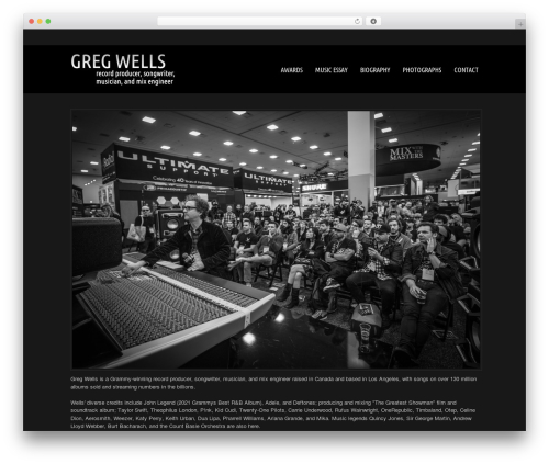 Musicpro WordPress website theme - gregwells.net