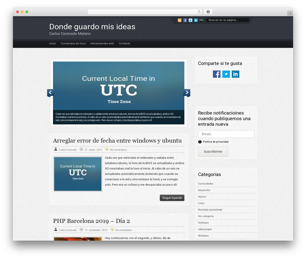Womack WordPress theme - dondeguardomisideas.com