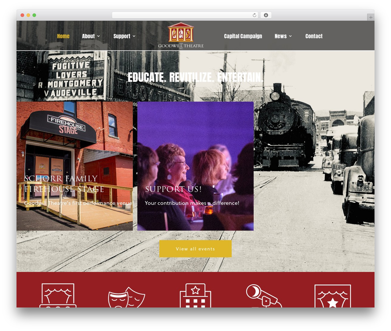 WordPress theme Divi - goodwilltheatre.org