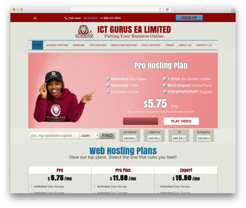Smart Hosting WordPress theme - eabesthosting.com