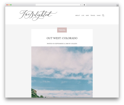 WordPress theme Two Delighted Theme - twodelighted.com