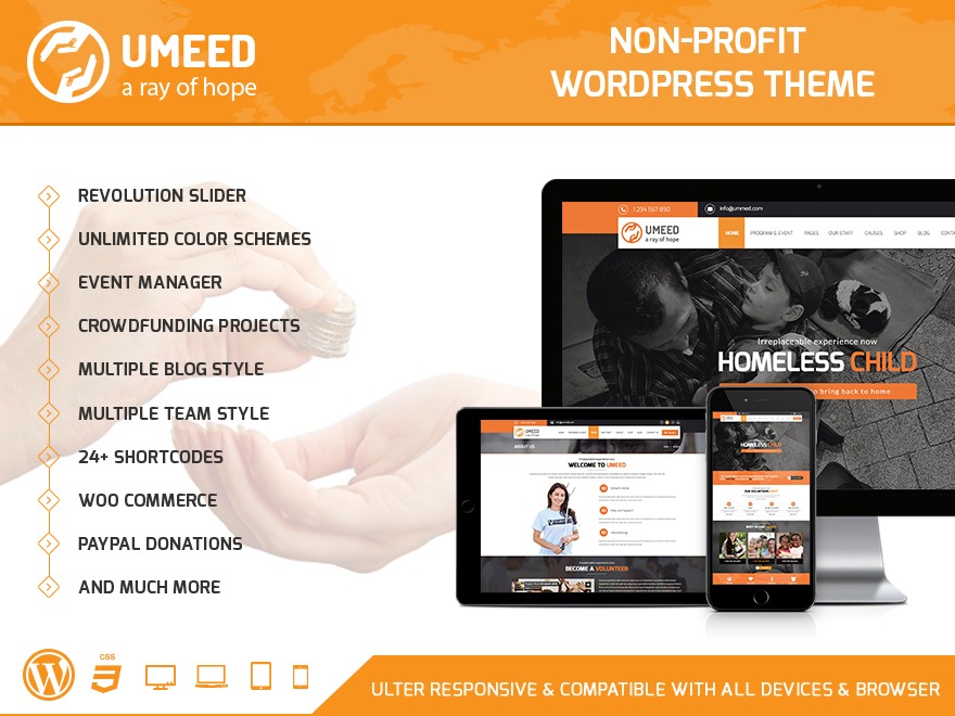 WordPress theme Umeed Wordpress Theme by KodeForest