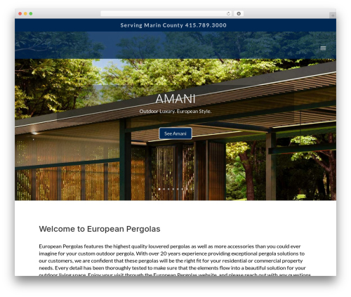 Divi WordPress website theme - europeanpergolas.com