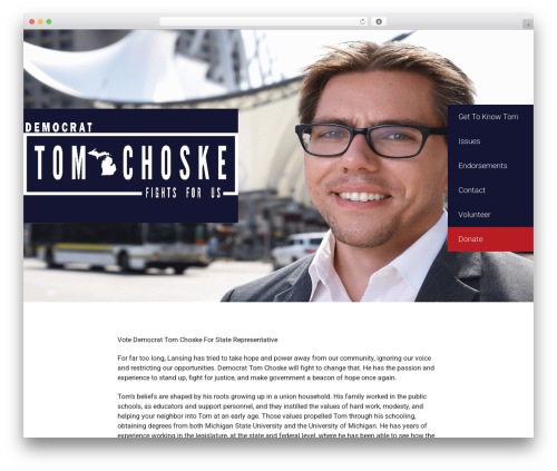 FrontRunner WordPress theme - votechoske.com