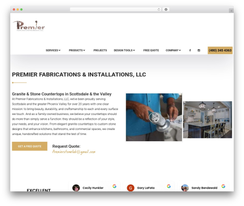 Interrio WordPress theme - premierstonefabricators.com
