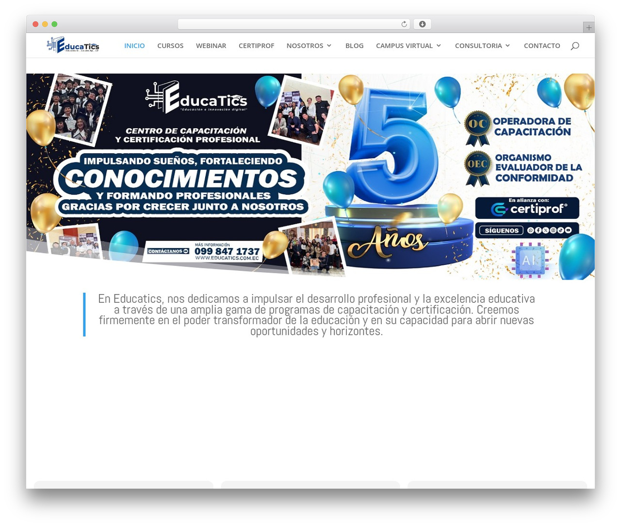 Theme WordPress Divi - www.educatics.com.ec