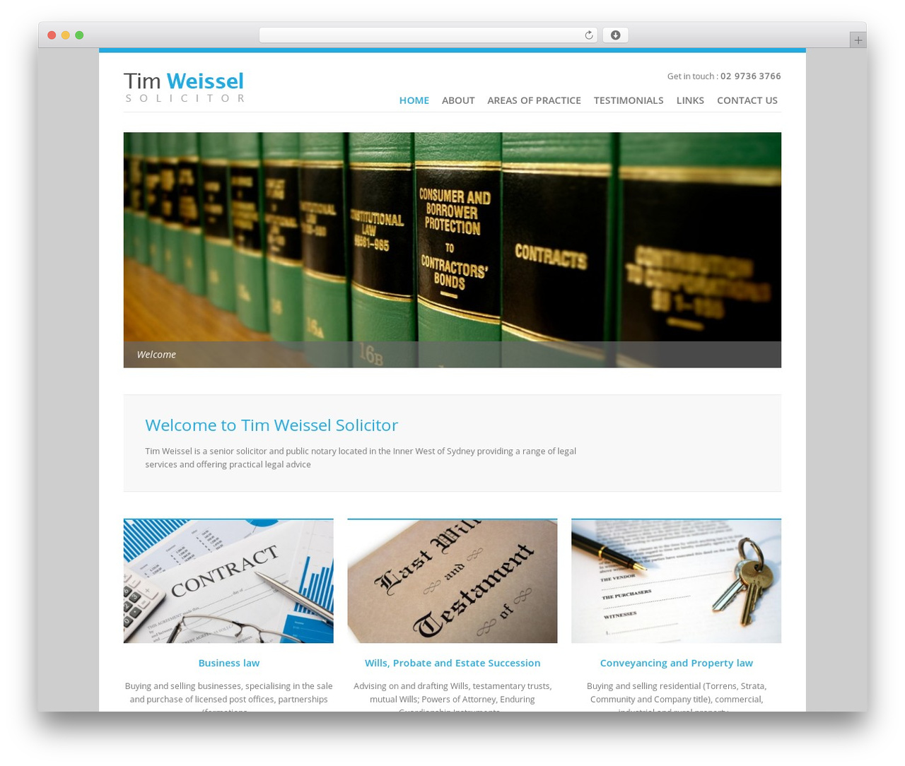 Tim Weissel theme WordPress - timweisselsolicitor.com