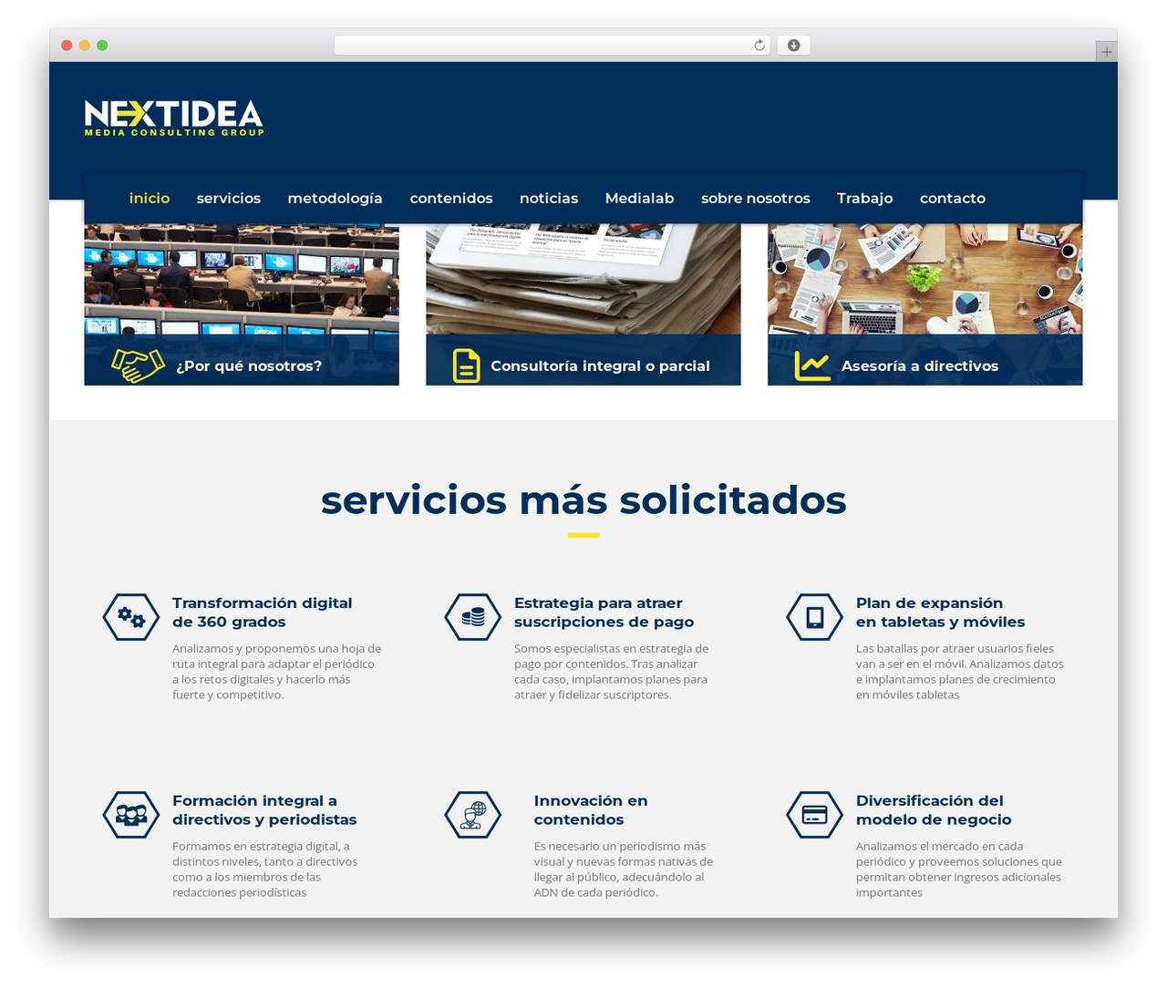 WordPress theme Consulting - nextideamedia.com