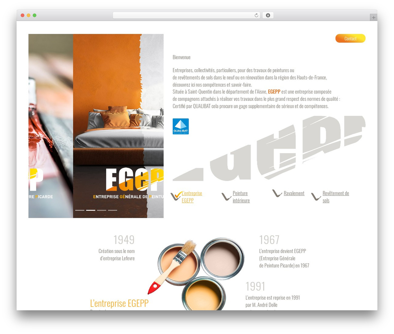 WordPress website theme EGEPP - egepp-peinture.com