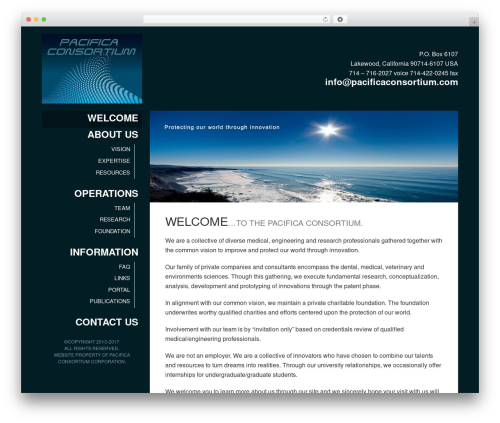 WordPress website theme Skyable - pacificaconsortium.com
