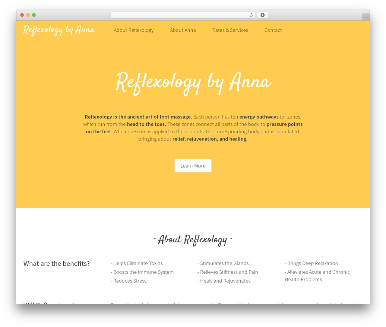 Anna Theme WordPress theme - reflexologybyanna.com
