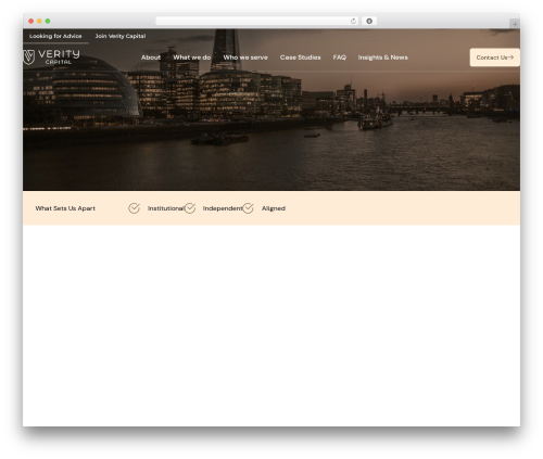 Execor best WordPress theme - verity.capital