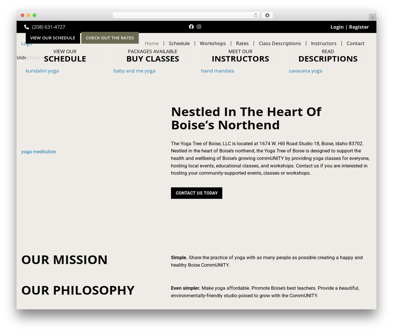 kdw-framework4 theme WordPress - yogatreeofboise.com