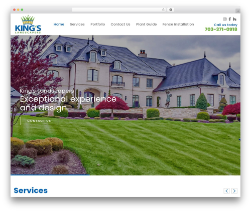 Threshold Media Framework WordPress theme design - kingslandscapers.com