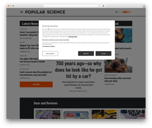 WordPress theme Recurrent Base Theme - www.popsci.com