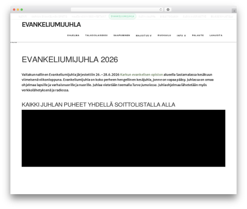 WordPress theme Sley Theme - evankeliumijuhla.fi