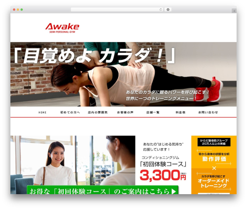 WordPress theme Yuimaru - awake-gym.com