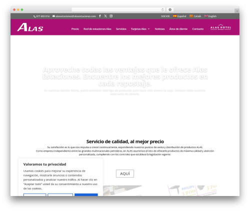 Divi WordPress theme - alasestaciones.com
