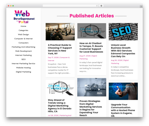 Divi WordPress theme - webdevelopementportal.com