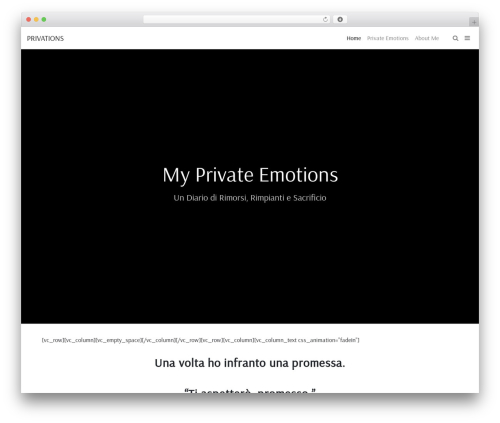 Rare WP theme - privations.net