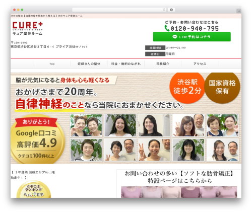 Selfull WordPress website theme - cure-seitai.com