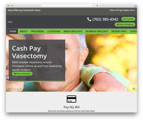 Mypractis WordPress plugin - lasvegasurology.com