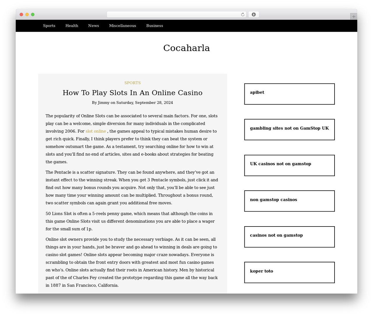 WordPress website theme Writee - cocaharla.co.uk