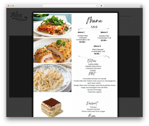 Restaurant Menu by MotoPress (mp-restaurant-menu) free WordPress plugin - alice-restaurant.ch