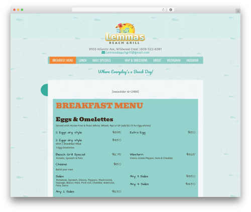 Theme WordPress Something Fishy Child - lemmasbeachgrillwwcrest.com