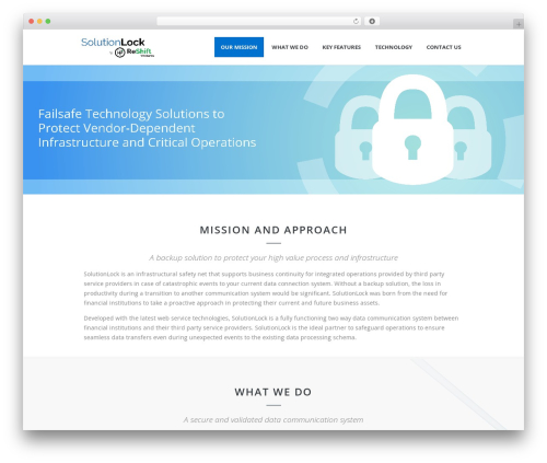 Unique WordPress theme - solutionlock.com