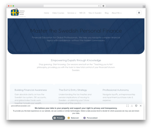 Acadia WordPress theme - personalfinancesweden.com