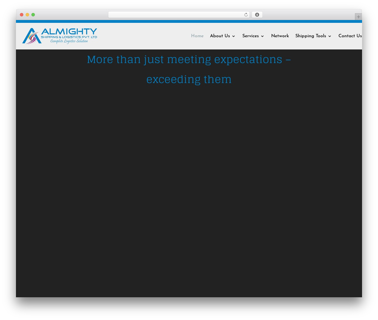 AlmightyShipping theme WordPress - almightyshipping.com