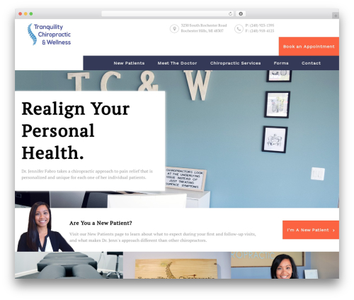 Tranquility WordPress theme - tranquilitychiro.com Tranquility WordPress theme - tranquilitychiro.com