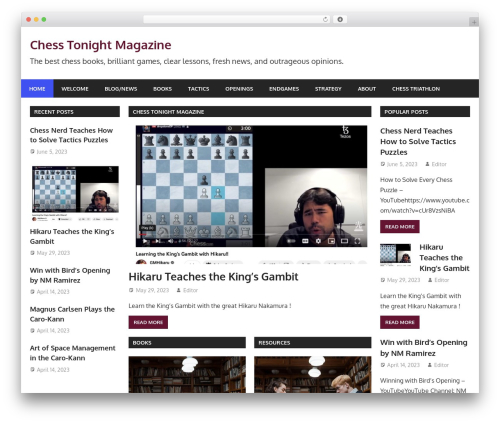 Gambit pro WordPress plugin - chesstonight.com