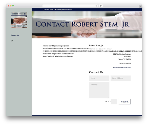 Divi WordPress theme - rstemlaw.com